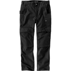 Carhartt Steel Rugged Flex Relaxed Fit Ripstop Double Front Utility Multi Pocket Work Pantaloni, nero, dimensione 32 per uomo