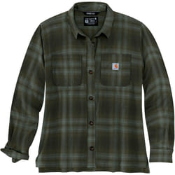 Carhartt Midweight Flannel Camicia Da Donna, verde, dimensione XL per donne
