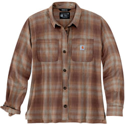 Carhartt Midweight Flannel Camicia Da Donna, bianco-marrone, dimensione XL per donne