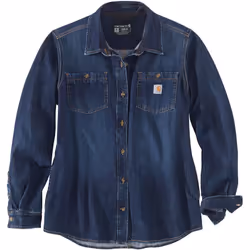 Carhartt Midweight Denim Camicia Da Donna, blu, dimensione M per donne