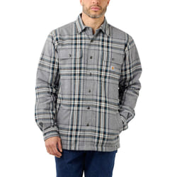 Carhartt Flannel Sherpa Lined Camicia, grigio, dimensione S per uomo