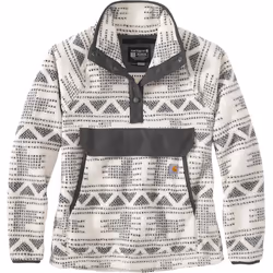 Carhartt Relaxed Fit Fleece Pullover da donna, nero-bianco, dimensione S per donne