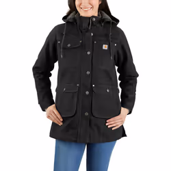 Carhartt Loose Fit Weathered Duck Cappotto da donna, nero, dimensione M per donne