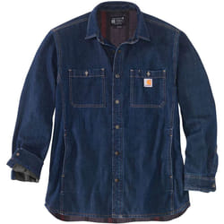 Carhartt Denim Fleece Lined Snap Front Camicia, blu, dimensione 2XL per uomo