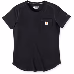 Carhartt Force Relaxed Fit Midweight Short Sleeve Pocket Maglietta da donna, nero, dimensione M per donne