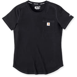 Carhartt Force Relaxed Fit Midweight Short Sleeve Pocket Maglietta da donna, nero, dimensione M per donne