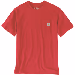 Carhartt Relaxed Fit Heavyweight K87 Pocket Maglietta, rosso, dimensione XL per uomo