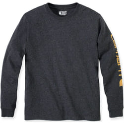 Carhartt Logo Longsleeve, nero-grigio, dimensione XL per uomo