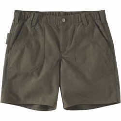 Carhartt Rugged Flex Relaxed Fit Canvas Work Pantaloncini donna, verde, dimensione XS per donne