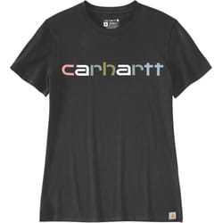 Carhartt Relaxed Fit Lightweight Multi Color Logo Graphic T-Shirt Donna, nero, dimensione M per donne