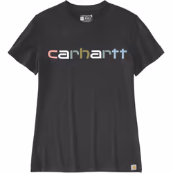 Carhartt Relaxed Fit Lightweight Multi Color Logo Graphic T-Shirt Donna, nero, dimensione S per donne