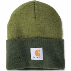 Carhartt Knit Cuffed Two-Tone Beanie, verde per uomo