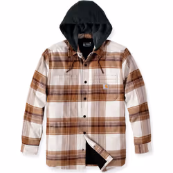 Carhartt Rugged Flex Flannel Hooded Camicia, marrone, dimensione S per uomo
