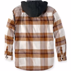 Carhartt Rugged Flex Flannel Hooded Camicia, marrone, dimensione S per uomo