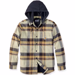 Carhartt Rugged Flex Flannel Hooded Camicia, marrone, dimensione M per uomo