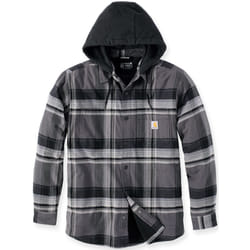 Carhartt Rugged Flex Flannel Hooded Camicia, nero, dimensione 2XL per uomo