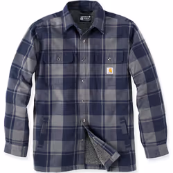 Carhartt Heavyweight Flannel Sherpa Camicia, blu, dimensione M per uomo