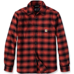 Carhartt Rugged Flex Flannel Plaid Camicia, nero-rosso, dimensione S per uomo
