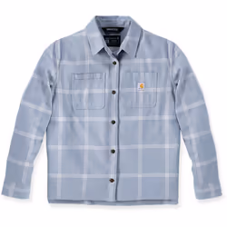 Carhartt Loose Fit Midweight Flannel Camicia da donna, blu, dimensione M per donne