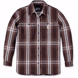 Carhartt Loose Fit Heavyweight Twill Camicia da donna, porpora-marrone, dimensione M per donne