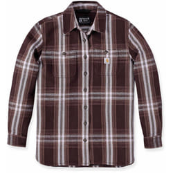 Carhartt Loose Fit Heavyweight Twill Camicia da donna, porpora-marrone, dimensione M per donne