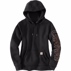 Carhartt Relaxed Fit Rain Defender Graphic Felpa con cappuccio da donna, nero, dimensione L per donne