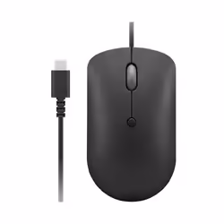 Lenovo GY51D20875, Ambidestro, Ottico, USB tipo-C, 2400 DPI, Nero