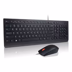 Lenovo 4X31R64420, Full-size (100%), Cablato, USB, Nero, Mouse incluso