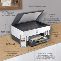 HP Smart Tank Stampante multifunzione 7005 - Vista aggiuntiva 6