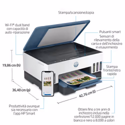 HP Smart Tank Stampante multifunzione 7006 - Vista aggiuntiva 6