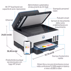 HP Smart Tank Stampante multifunzione 7306 - Vista aggiuntiva 6