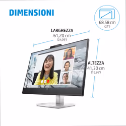 HP E-Series E27m G4 QHD USB-C Conferencing Monitor - Vista aggiuntiva 5
