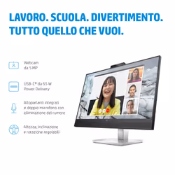 HP E-Series E27m G4 QHD USB-C Conferencing Monitor - Vista aggiuntiva 7