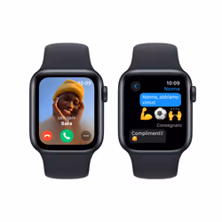 Apple Watch SE GPSCassa 40mm in Alluminio Mezzanotte con Cinturino Sport Mezzanotte - M/L - Vista aggiuntiva 4