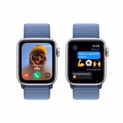 Apple Watch SE GPS Cassa 40mm in Alluminio con Cinturino Sport Loop Blu Inverno - Vista aggiuntiva 4