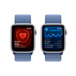 Apple Watch SE GPS Cassa 40mm in Alluminio con Cinturino Sport Loop Blu Inverno - Vista aggiuntiva 5