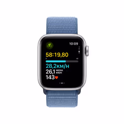 Apple Watch SE GPS Cassa 40mm in Alluminio con Cinturino Sport Loop Blu Inverno - Vista aggiuntiva 6