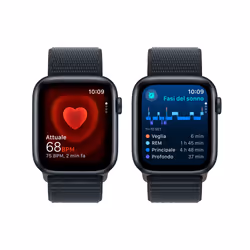 Apple Watch SE GPS Cassa 44mm in Alluminio Mezzanotte con Cinturino Sport Loop Mezzanotte - Vista aggiuntiva 5