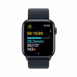 Apple Watch SE GPS Cassa 44mm in Alluminio Mezzanotte con Cinturino Sport Loop Mezzanotte - Vista aggiuntiva 6