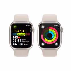 Apple Watch Series 9 GPS + Cellular Cassa 41mm in Alluminio Galassia con Cinturino Sport Galassia - S/M - Vista aggiuntiva 8