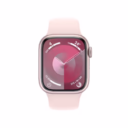 Apple Watch Series 9 GPS + Cellular Cassa 41mm in Alluminio Rosa con Cinturino Sport Rosa Confetto - S/M - Vista aggiuntiva 2