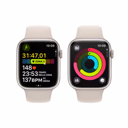 Apple Watch Series 9 GPS + Cellular Cassa 45mm in Alluminio Galassia con Cinturino Sport Galassia - M/L - Vista aggiuntiva 8