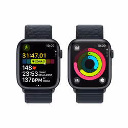 Apple Watch Series 9 GPS + Cellular Cassa 45mm in Alluminio Mezzanotte con Cinturino Sport Loop Mezzanotte - Vista aggiuntiva 8