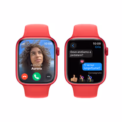 Apple Watch Series 9 GPS + Cellular Cassa 45m in Alluminio (PRODUCT)RED con Cinturino Sport Band (PRODUCT)RED - M/L - Vista aggiuntiva 6