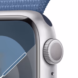 Apple Watch Series 9 GPS Cassa 41mm in Alluminio Argento con Cinturino Sport Loop Blu Inverno