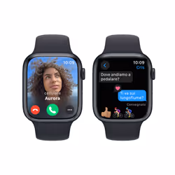 Apple Watch Series 9 GPS Cassa 45mm in Alluminio Mezzanotte con Cinturino Sport Mezzanotte - M/L - Vista aggiuntiva 6