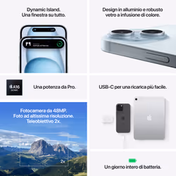 Apple iPhone 15 Plus 128 GB Rosa - Vista aggiuntiva 7