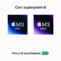 Apple MacBook Pro 14'' M3 Pro chip con 12‑core CPU e 18‑core GPU, 1 TB SSD - Argento - Vista aggiuntiva 4
