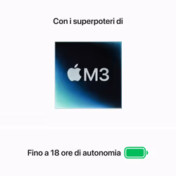 Apple MacBook Air 13'' M3 chip con core 8 CPU e core 8 GPU, 8GB, 256 GB SSD Grigio Siderale - Vista aggiuntiva 4