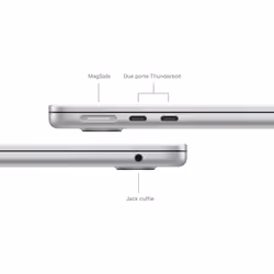 Apple MacBook Air 13'' M3 chip con core 8 CPU e core 10 GPU, 8GB, 512 GB SSD Argento - Vista aggiuntiva 7